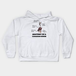 Anatomy of a Canadian Goose Kids Hoodie